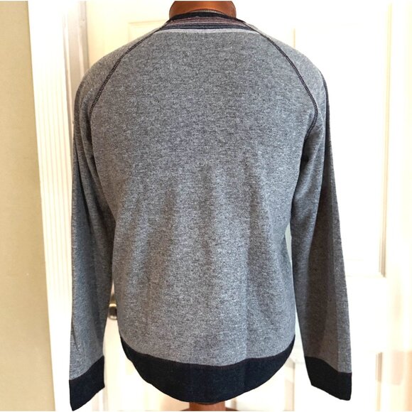 Moncler pullover crew neck gray mens sweater size XL cashmere wool - Picture 2 of 16